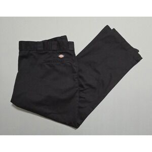 Dickies 874 Work Pants Mens 48x30 Black Original Fit Straight Leg Twill Trousers